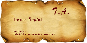 Tausz Árpád névjegykártya