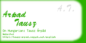 arpad tausz business card