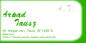 arpad tausz business card